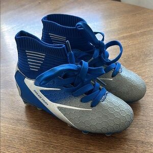 Kids Soccer Shoes - Blue and Gray